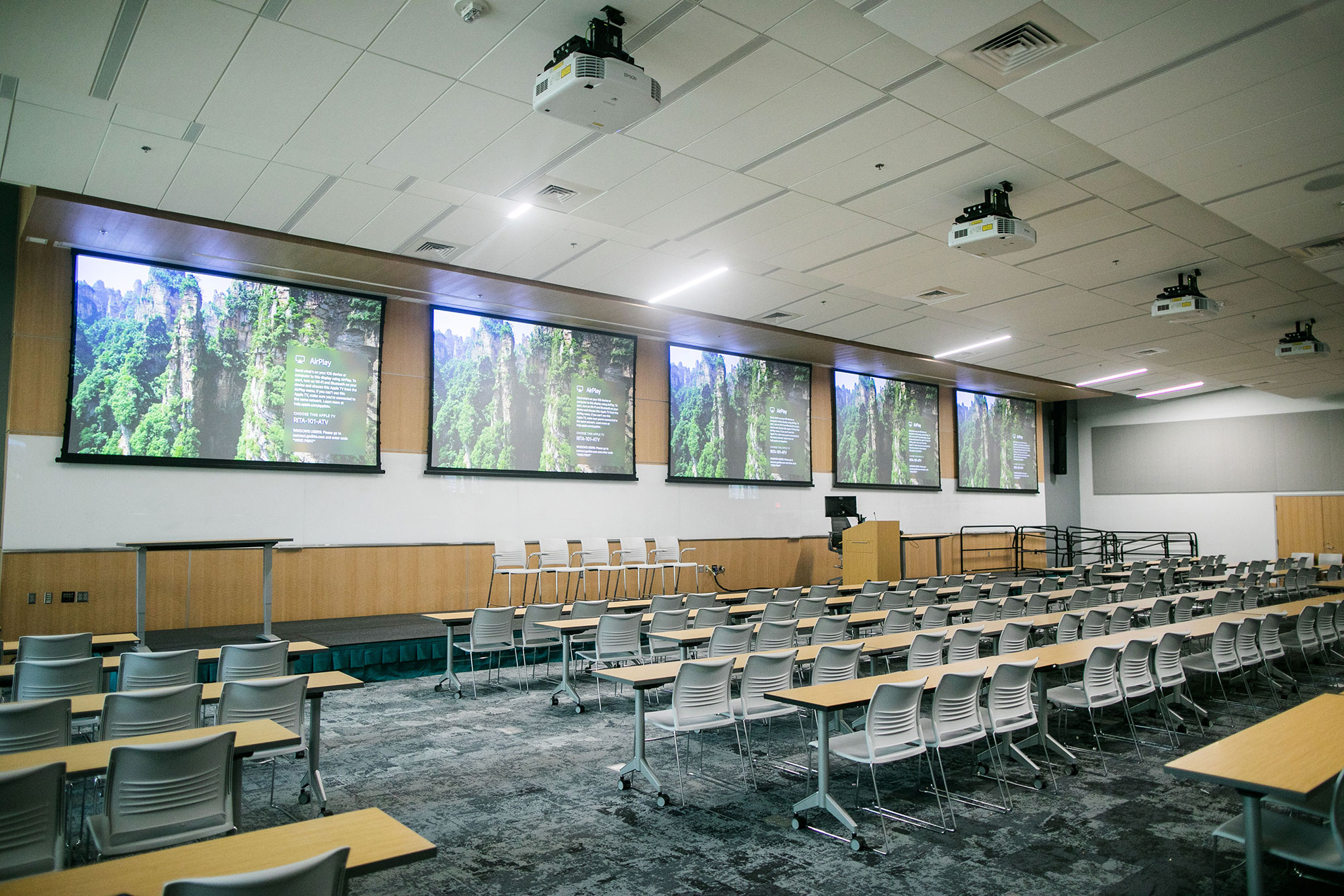 Interior view of the RITA 101 lecture auditorium